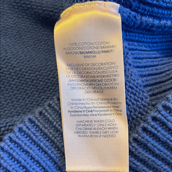 Chaps Men's Crewneck Sweater in Blue - Picture 3 of 6